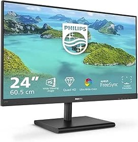 Resim Philips 245E1S 23,8" IPS 75Hz 4ms HDMI+DP QHD LCD Monitör 
