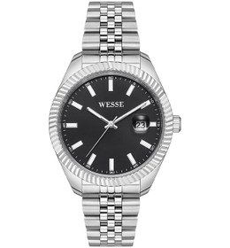 Resim Wesse Wwg208201 Quartz Çelik Gri Siyah Kadran 43 Mm Erkek Kol Saati Gri 