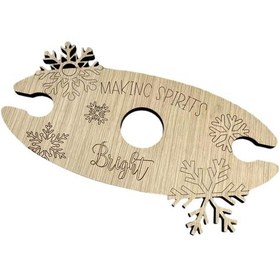 Resim Suntek Tatil Hediyeleri Için Şarap Şişesi Ve Cam Tutucu El 