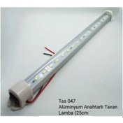 Resim 12v Fleorasan Tavan Lambası 18 Ledli Beyaz Anahtarlı 25 Cm 