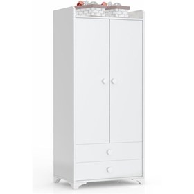 Resim Afilli Bdlp 048 Swing 2 Kapılı 2 Çekmeceli Dolap Beyaz Bdlp048beyaz Bebek 