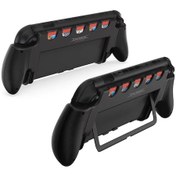 Resim Sunshine022 Kaymaz Tutuşlu Nintendo Switch 2 Kontrol Kılıfı Siyah 5 Oyun Kartı Yuvası 