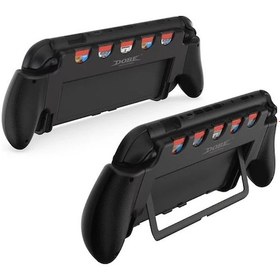 Resim Sunshine022 Kaymaz Tutuşlu Nintendo Switch 2 Kontrol Kılıfı Siyah 5 Oyun Kartı Yuvası 