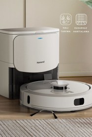 Resim Homend Alex Laser Power 1287h Toz Hazneli Moplu Halı Tanıyan Robot Süpürge 