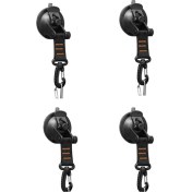 Resim Unncanny 4 Adet Ağır Vantuz D Halkalı 360° Dönen Kamp Vantuz Kanca Araba Vantuz Çapa Tente-Turuncu (Yurt Dışından) 