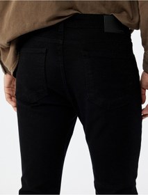 Resim Koton Pamuklu Normal Bel Slim Fit Jean Pantolon - Brad Jean Siyah 6wam40023nd Siyah 