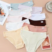 Resim Kadınlar için 10'lu Paket Seksi Orta Bel Dikişsiz Kalça Kaldırma Külot 
