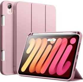 Resim Fogy iPad mini A17 Pro 2024 Model 7. Nesil ile Uyumlu Case Kalem Bölmeli TPU Uyku Modlu Kapaklı, Toz Pembe 