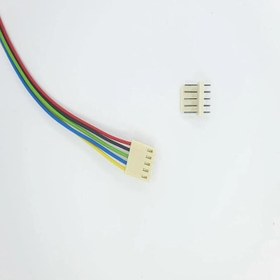 Resim SANEC 2,54mm 5 Pin 2510 Kablolu Dişi Konnektör + 180D Erkek PCB Tipi 20cm - 0,50mm 