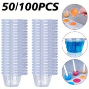 Resim 50/100 Parça Reçine Döküm Kupaları - DIY Epoxy Reçine Mücevher Yapımı için Mükemmel - Temel Araçlar Aksesuarları Toplu Paket 
