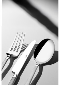Resim Nehir Maria 36 Parça Çatal Kaşık Bıçak Takımı - Çatal Kaşık Bıçak Seti 12 Kişilik Gri 