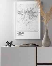 Resim Ankara Haritası - Art Print - 50x70 cm 