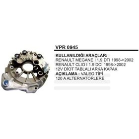 Resim Kapak+ Diot Tablasi Valeo Megane I Clio I 120 A. 504628050 