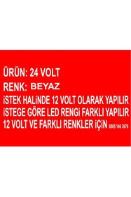 Resim pozantiaksesuardunyasi TIR-KAMYON CAM ÖNÜ AZRAİL YAZI TABELASI 24 VOLT- 35 X12 CM. LED RENGİ BEYAZ 