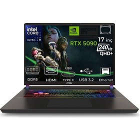 Resim MSI Vector 17 HX AI A2XWJG-079TR-26 Ultra 9 275HX 48 GB 4 TB+4 TB SSD RTX5090 17" W11H Dizüstü Bilgisayar* & A2xwjg079trk26 