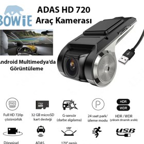 Resim Bowie Adas Şerit Terk Çarpışma Önleme Özellikli Gece Görüşlü Hd Araç Içi Kamera Araba Kamerası 