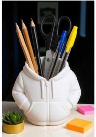 Resim Sanec Dekoratif Kapüşonlu Hoodie Tasarımlı Kalemlik Organizer & Masa Üstü Biblo Çok Renkli 