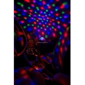 Resim Esranın Dünyası Busstier Araç Içi LED Işık USB Disko Topu Çok Renkli 9 Modlu Tavan ve Ayak Altı Aydınlatma Ses Kontrollü Mini Projektör Parti Atmosfer Lambası 