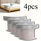Resim 4 Paket Yatak Çarşafları Klipleri, Güvenli Uygunluk İçin Yatak Çarşafı Kilidi, Dört Nokta Yatak Çarşafı Tutucu, Düzenleme Yatak Örgüleyici, Tüm Yatak Boyutları İçin Uygun, Yatak Bakım Aracı 