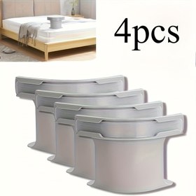 Resim 4 Paket Yatak Çarşafları Klipleri, Güvenli Uygunluk İçin Yatak Çarşafı Kilidi, Dört Nokta Yatak Çarşafı Tutucu, Düzenleme Yatak Örgüleyici, Tüm Yatak Boyutları İçin Uygun, Yatak Bakım Aracı 