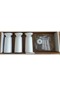 Resim Havlupan Radyatör Duvara Montaj Seti Aparatı Beyaz Renk 3 lü 