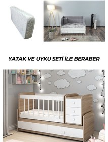 Resim Patiko Ms290 Sonomo Beşik Yatak Ve Uyku Seti İle Birlikte Kahverengi 