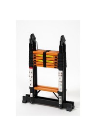 Resim Cardilife 2.2 + 2.2 Metre Teleskopik Çelik Merdiven 7+7 