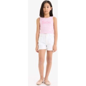 Resim DeFacto Barbie Bisiklet Yaka Atlet Kız Çocuk E6521A825HS 