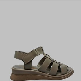 Resim Albini A-10888 Kadın Deri Sandalet Vizon 