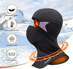 Resim ROCKBROS Kar maskesi, bisiklet, sonbahar, kış, kar maskesi, termal yüz maskesi, motosiklet, kayak, outdoor sporları, sıcak, rüzgar geçirmez, kayak maskesi, erkekler ve kadınlar için 