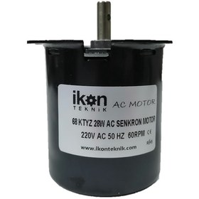 Resim İkon Teknik AC SENKRON MOTOR 68 KTYZ 28 Watt 60 RPM 220 Volt 
