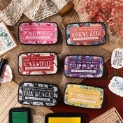 Resim 1 adet Yıldızlı Gökyüzü Vintage Renkli Damga Matarası, Yağ Bazlı Mürekkep, Özel Günlük Mürekkep Matarası 