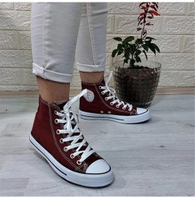 Resim Fiyra 555 Bordo Uzun Unisex Sneaker Keten Spor Ayakkabı 001 