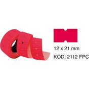 Resim Tanex Fosforlu Pembe Fiyat Etiketi 12x21 Mm 800x6 Adet Rulo 