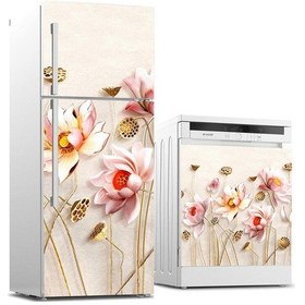 Resim Buzdolabı Ve Bulaşık Makinası Beyaz Eşya Sticker Kaplama Parlak Ç 