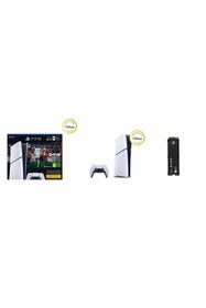 Resim Sony Playstation 5 Digital FC26 Bundle ve WD Black 2TB SN850P 7300MB/S-6600MB/s 