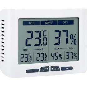 Resim Normadia Yüksek Çözünürlüklü Geniş Ekranlı Sıcaklık ve Nem Ölçer 