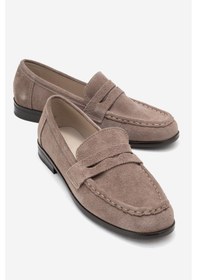 Resim Valıa Vizon Süet Hakiki Deri Kadın Loafer Ayakkabı Vizon 