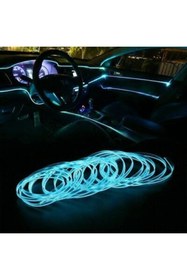 Resim Elioure CN Araç Içi Aydınlatma Ip Şerit Torpido Led Ip Neon Dekoratif BUZ Mavi 5 Metre 