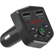 Resim Bt803e Araba Bluetooth Mp3 Çalar Çift Usb Hızlı Şarjlı Araba Fm Verici Siyah 
