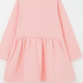 Resim Breeze Kız Çocuk Uzun Kollu Elbise Renkli Çiçek Nakışlı 1.5-5 Yaş, Pembe Pembe 