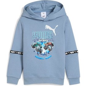 Resim Puma X Hot Wheels Graphic Mavi Unisex Çocuk Sweatshirt Mavi 