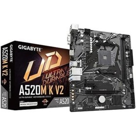Resim Gigabyte A520M-K V2 Ddr4 5100MHZ Pcı-E Gen3 M.2 USB 3.2 VGA HDMI Matx Am4 Anakart 