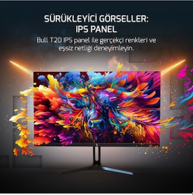 Resim Gamepower Bull T20 Flat Fast Ips 180hz 0.5ms Fhd Gaming Monitör 