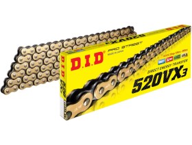 Resim DID 520 VX3 90 X-Ring G&B tokalı açık tahrik zinciri altın 