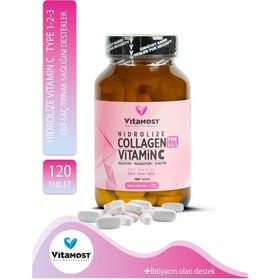 Resim Vitamost Collegen Vitamin C Type-1.2.3 Hidrolize 120 Tablet 