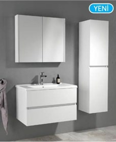 Resim Isvea Trio+ 80 Cm Banyo Dolabı- Çift Çekmeceli 