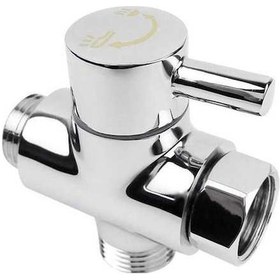 Resim Ulzyvf Tam Kapsamlı 3 Yollu Yön Değiştirici Vana, 1/2 İnç Ips, Bakır Krom Solıd Yön Değiştirici Duş Sistemi Yedek Parçası 