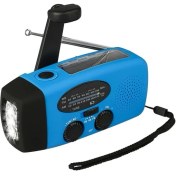 Resim Ganbao Mavi Çok Fonksiyonlu El Radyosu Güneş Krank Dinamo Powered Am/fm/noaa Hava Durumu Radyosu Acil Durum LED El Feneri Telefon Şarj Cihazı Kullanın (Yurt Dışından) 
