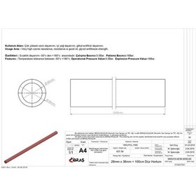 Resim IBRAS 65760 3 KAT POLYESTERLİ SİLİKON 28MM DÜZ HORTUM 1 MT 